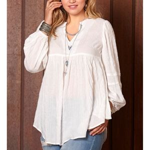 Reborn White Bishop Sleeve Blouse Large
